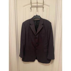 Brooks Brothers 3 Button 346 Mens Wool Stretch Blazer Jacket Size 46M Black
